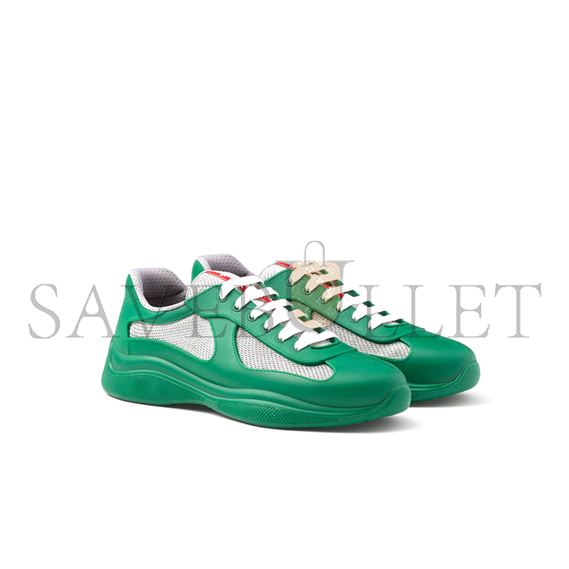 RADA AMERICA'S CUP SOFT RUBBER & BIKE FABRIC GREEN LOW TOP SNEAKERS 4E6500
